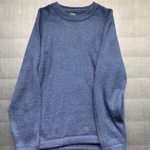 Alpaca Cusco Peru Sweater Men's Medium Blue Purple Navy